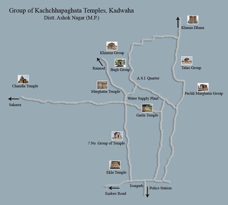 Map of Kadwaha