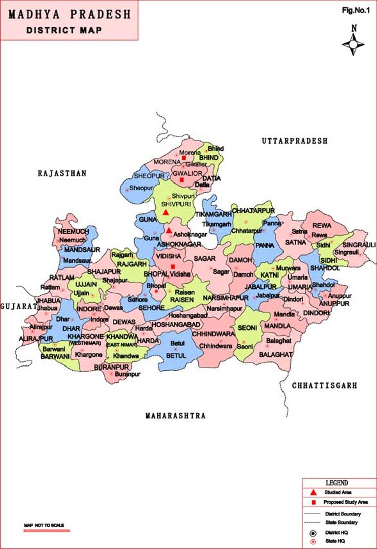 Map of M.P.